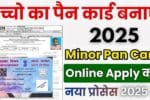 माइनर पैन कार्ड के लिए आवेदन कैसे करे